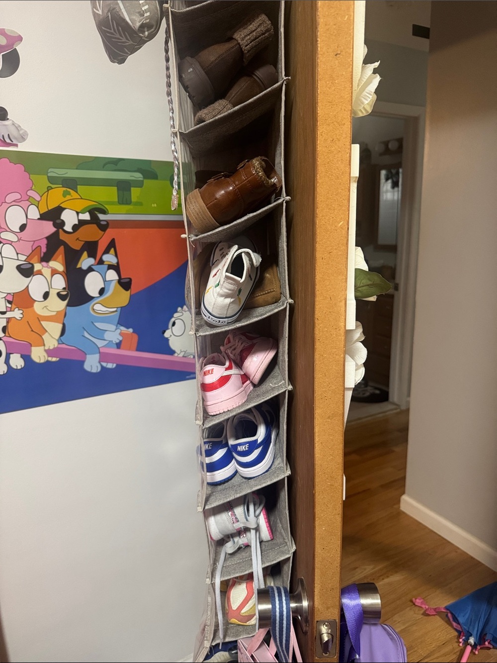 Nike Hanging Over-the-Door Shoe Organizer in Gray